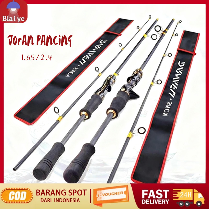 [COD] BIAIYE Joran Pancing 1.8M/2.1M Joran Pancing /pancingan set lengkap/joran tegek/Spinning joran