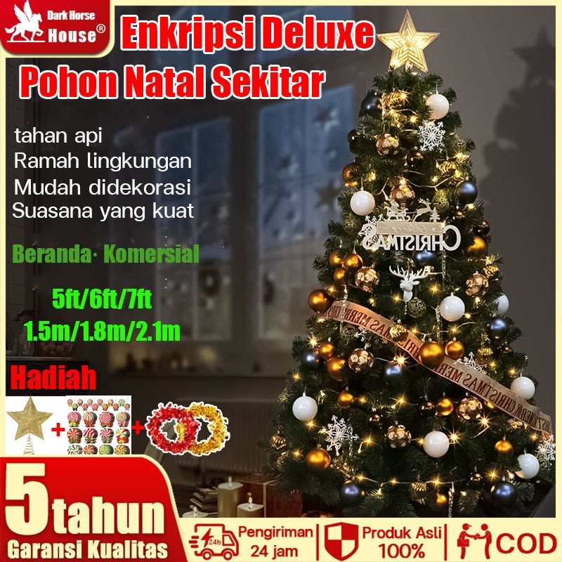 【Model Tahun Baru 2025】120/150/180/210cm pohon Natal Tree Besar Pohon Green pohon natal baru dekoras
