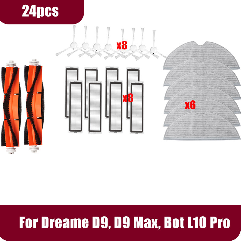 Dreame Bot L10 Pro Dreame D9 Trouver Robot LDS Vacuum Finder Parts Main Side Brush Mop Hepa Filter