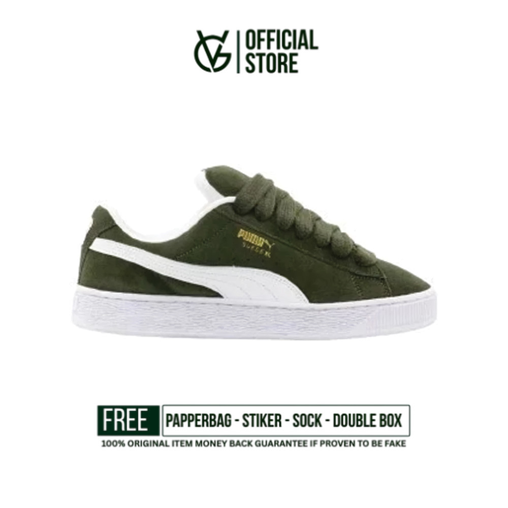 Sepatu Puma Suede XL Dark Olive 100% Original BNIB Sneakers Unisex