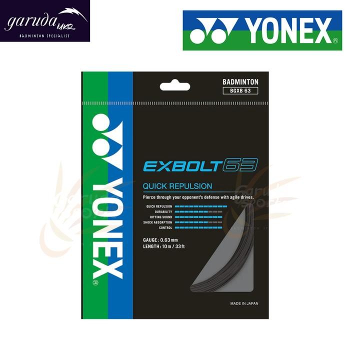 Senar Badminton Yonex Exbolt63 Senar Bulutangkis Yonex EXBOLT 63 SP - Hitam