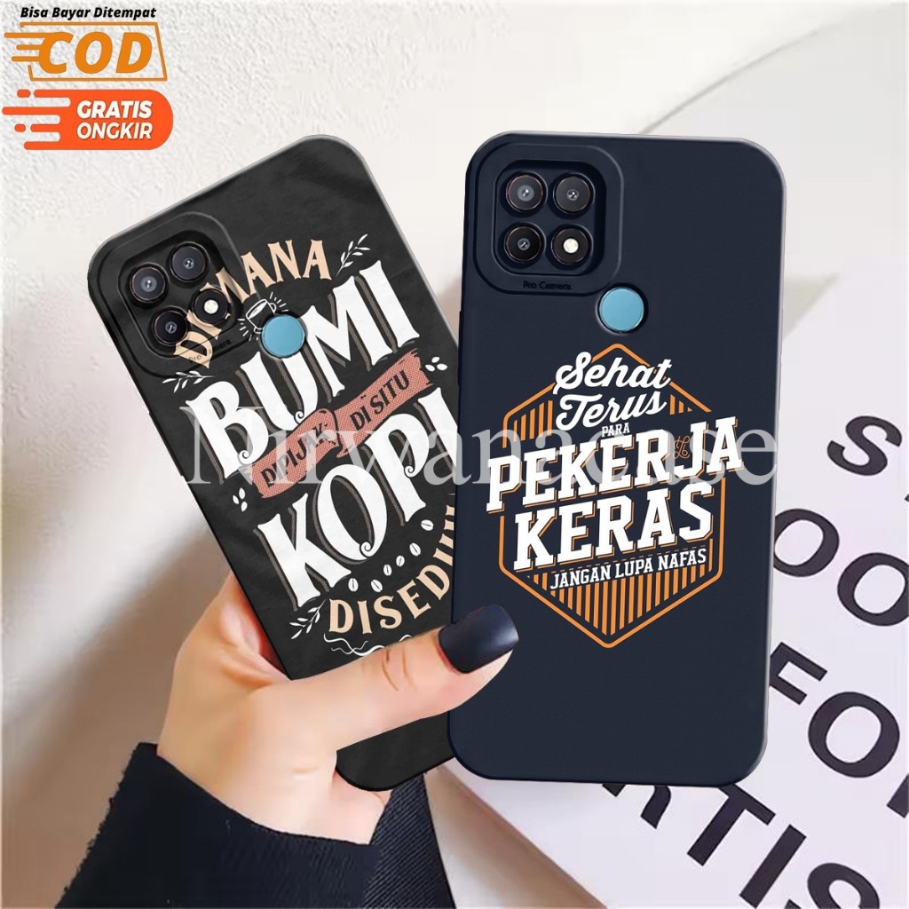 Cassing Oppo A15 - Case Oppo A15S - Case Oppo A35 Case Fashion Cowok - Terbaru - Sillikon Pro Camera