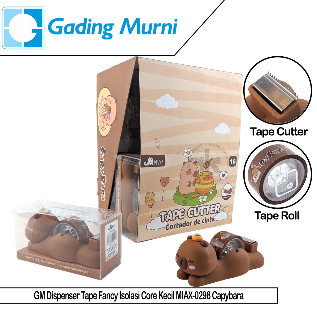 GM Dispenser Tape Fancy Isolasi Core Kecil MIAX-0298 Capybara