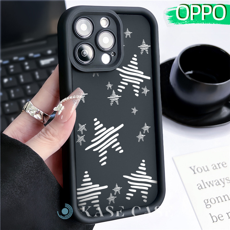 Estetik Stars Silicone SoftCase OPPO A18 A16 A15 A3s A5S A60 A17 A17K A54 A53 A12 A58 A31 A1K A77s S