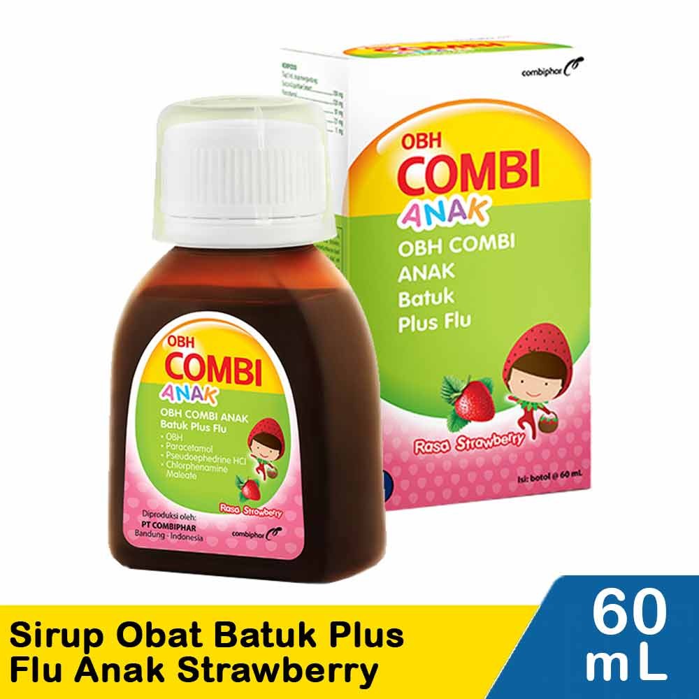OBH COMBI SIRUP OBAT BATUK PLUS FLU ANAK STRAWBERRY 60mL