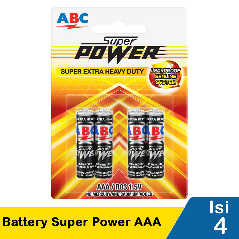 ABC BATTERY SUPER POWER AAA/R03  4'S