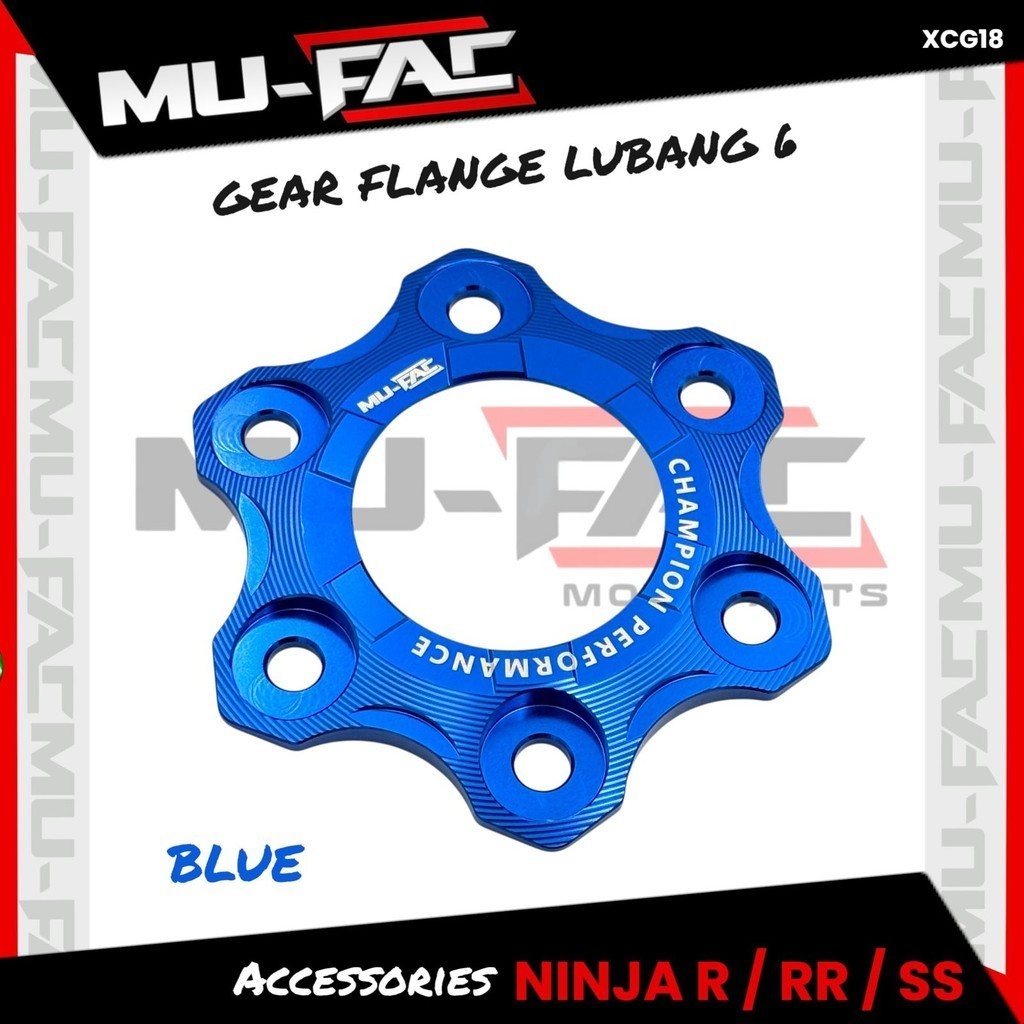 Cover Gear Flange Ninja MUFAC Aksesoris Kawasaki NINJA 150 R RR SS FULL CNC