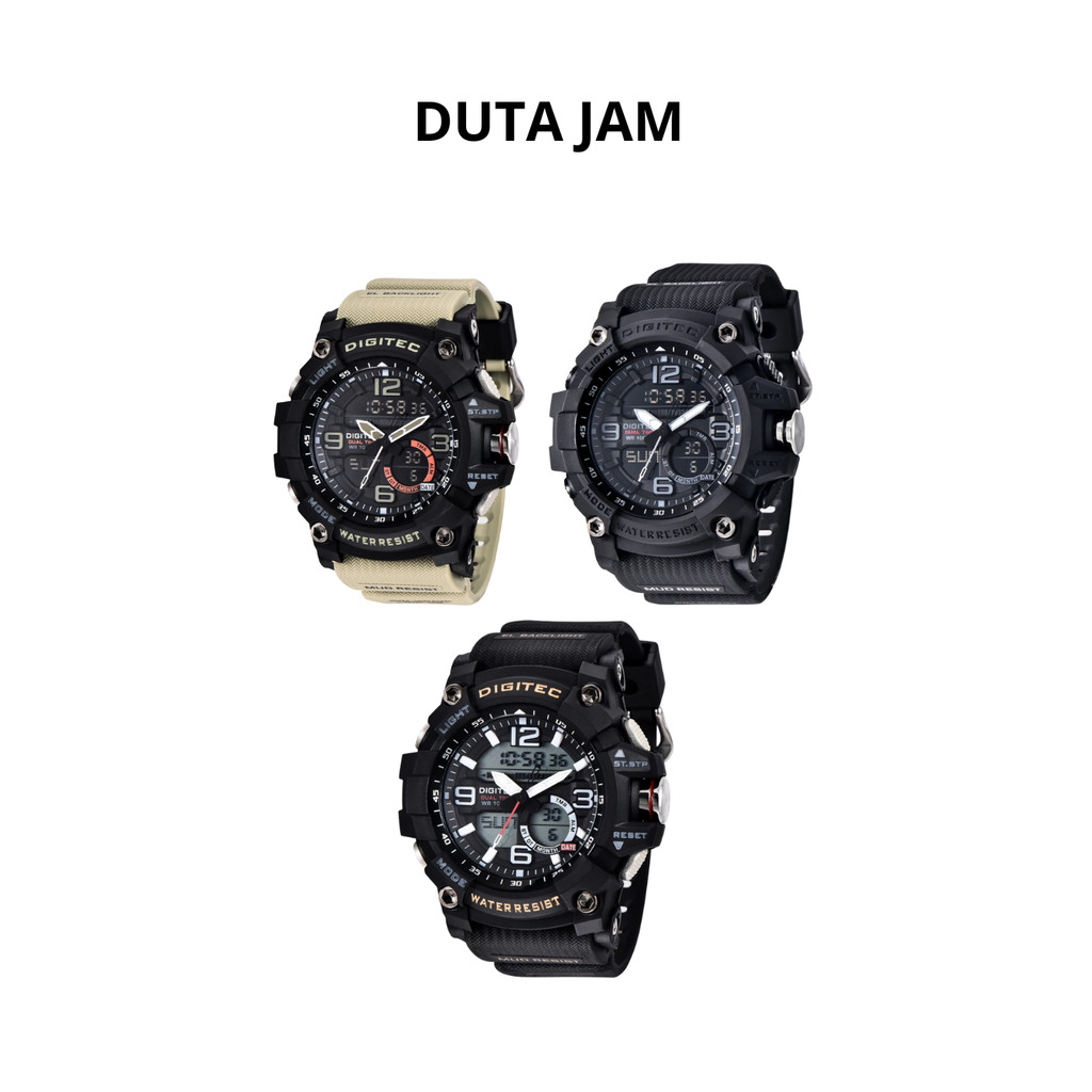 JAM TANGAN PRIA DIGITEC DA2102T DA 2102T RESIN/ RUBBER/ KARET STRAP