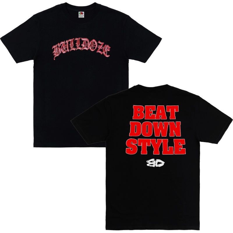 BULLDOZE - HC BEATDOWN | TSHIRT BLACK /  KAOS BEATDOWN / KAOS HARDCORE TERLARIS