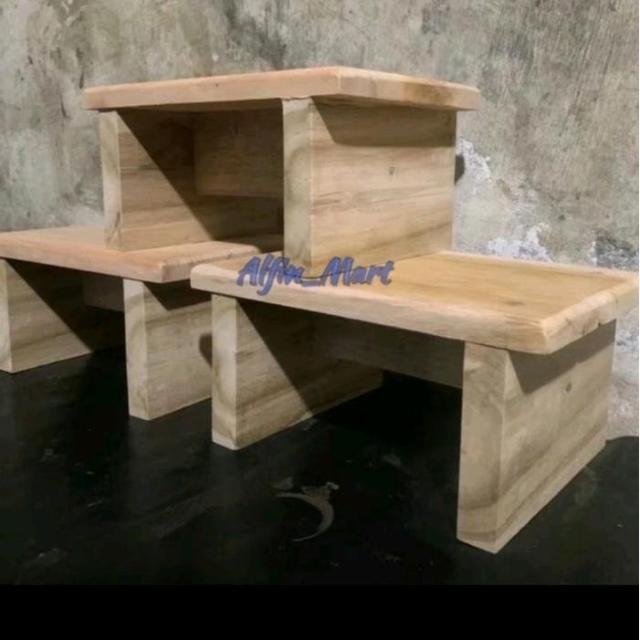 Dingklik,Bangku, Kursi Jongkok Panjang 30 cm Lebar 20 cm multifungsi kayu - Extra natural JOO82