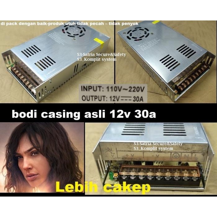Power supply switching 12V 30A ada Kipas Fan psu 12Volt 12vol 30ampere 30 amper ampere DC 12v 12vdc 