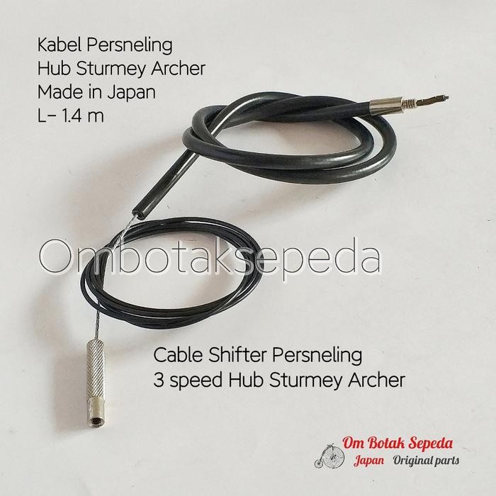 Kabel Persneling Shifter 3 Speed Hub Sturmey Archer Made in Japan L 1.4m Original Quality Spare Part