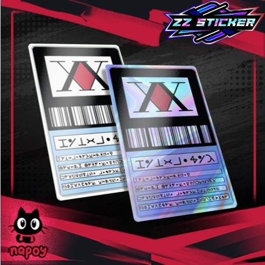 Stiker Kartu Skin Card Hunter X Hunter Emoney Flazz