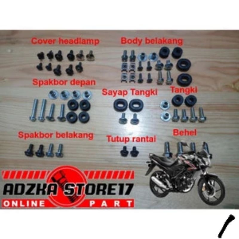 Baut Body FullSet cb150r old v1/k15 FullSet Body lengkap