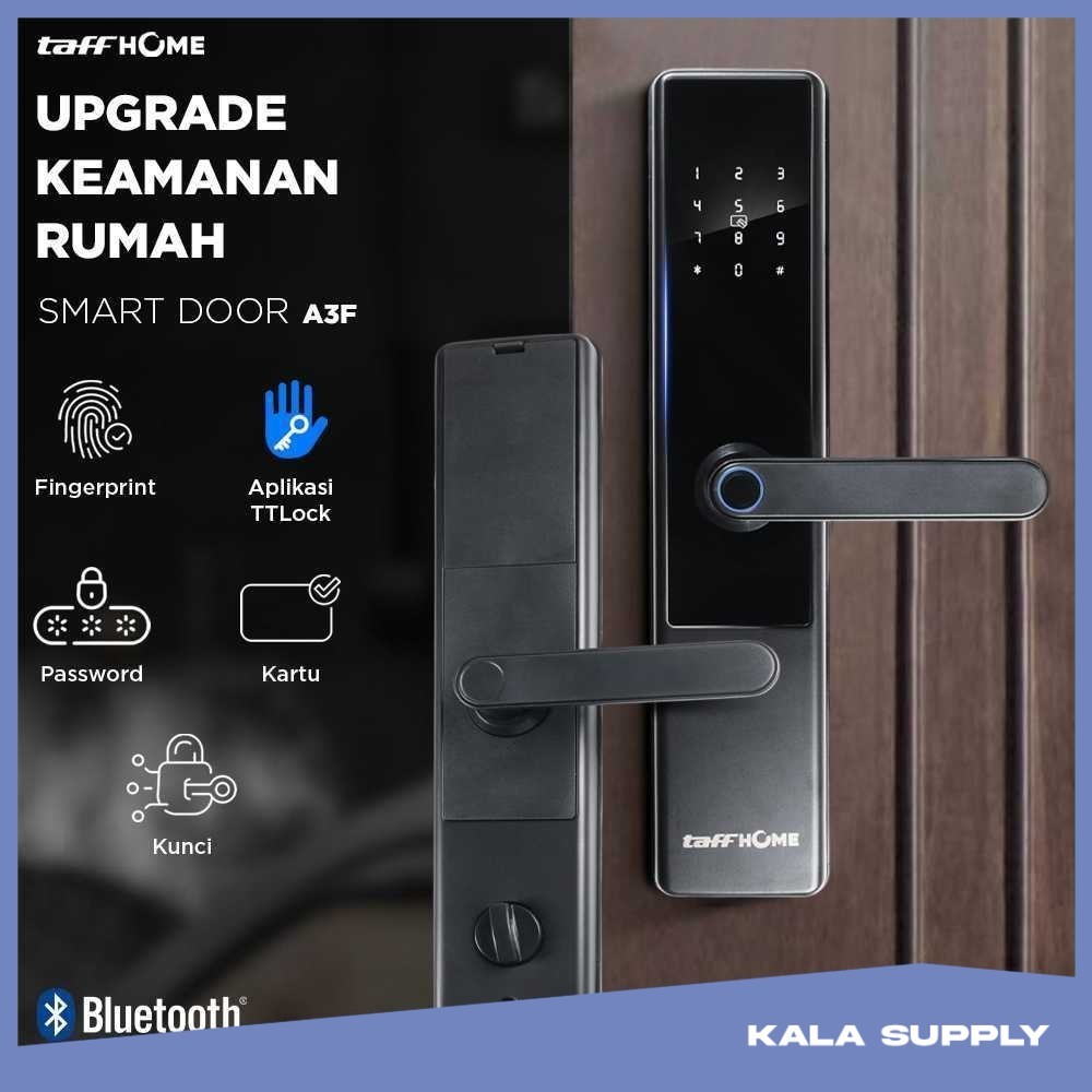 TaffHOME Smart Door Lock Fingerprint Password Bluetooth Card TTLock - A3F