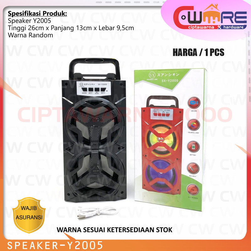 Speaker Portable Bluetooth Super Bass Semua Model SX Y2001 Y2005 Y2006 Y2009 - CW2K