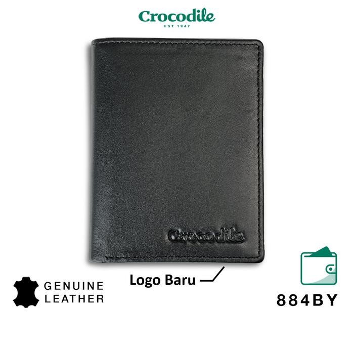 BAGINBRO Crocodile 884BY Dompet Pria Men Wallet Leather Kulit Original - Hitam Sekat Uang dan Kartu 