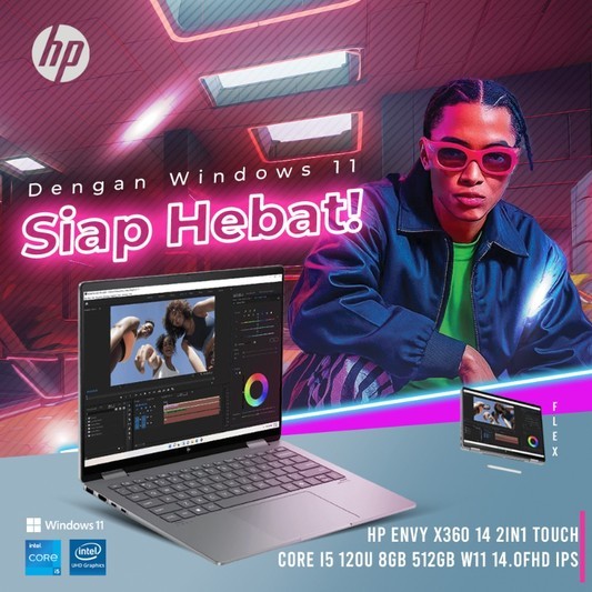HP ENVY X360 14 2IN1 TOUCH CORE I5 120U 8GB 512GB W11 14.0FHD IPS