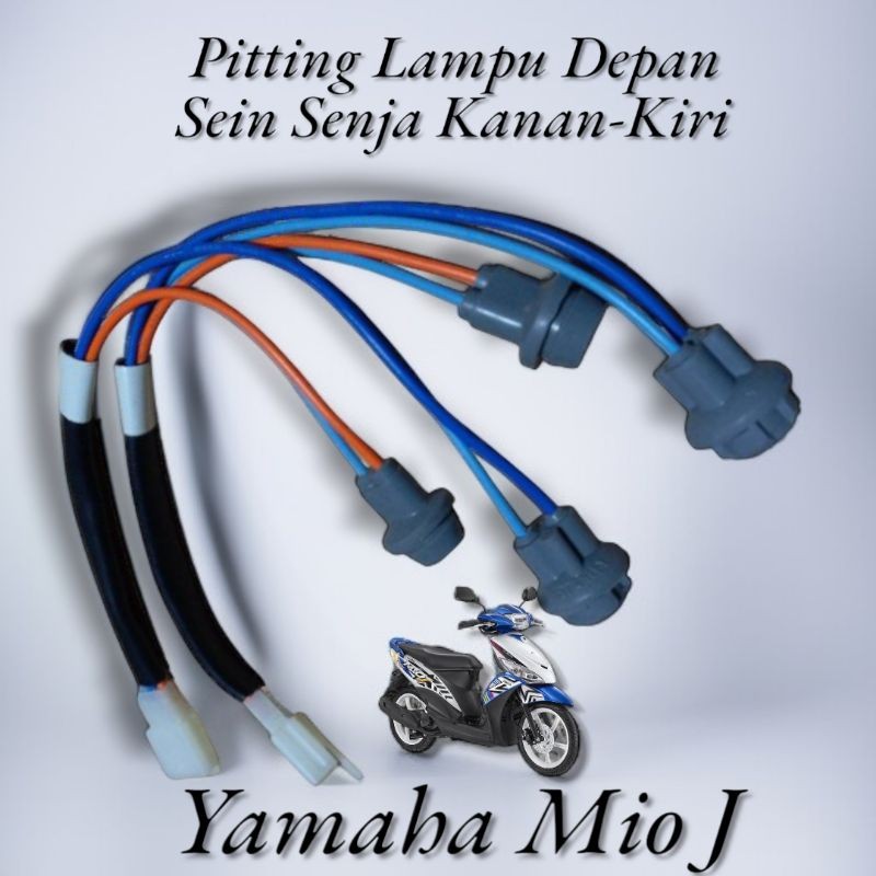 Kabel Fitting Pitting Lampu Sein Sen Senja Depan Yamaha Mio J Set Kabel Pitting Lampu Depan Sein Sen