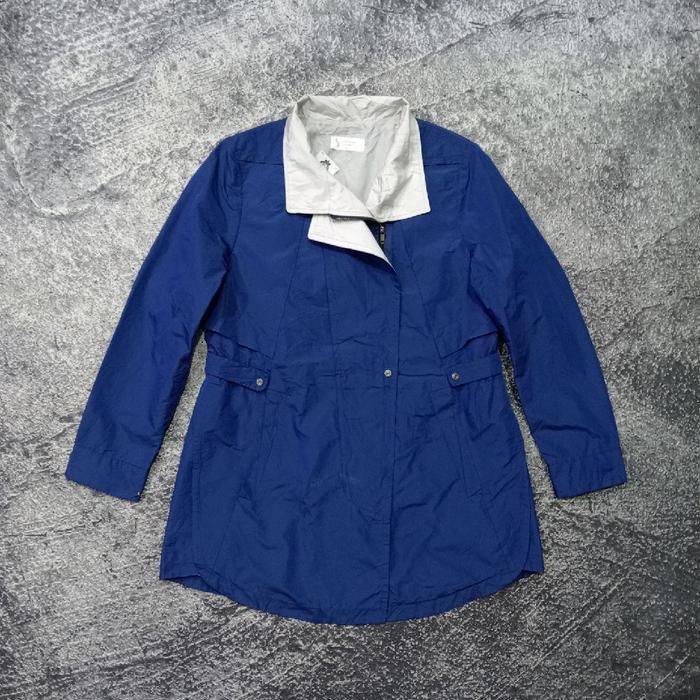 Jaket outerwear wanita ZISHEN biru murah size m
