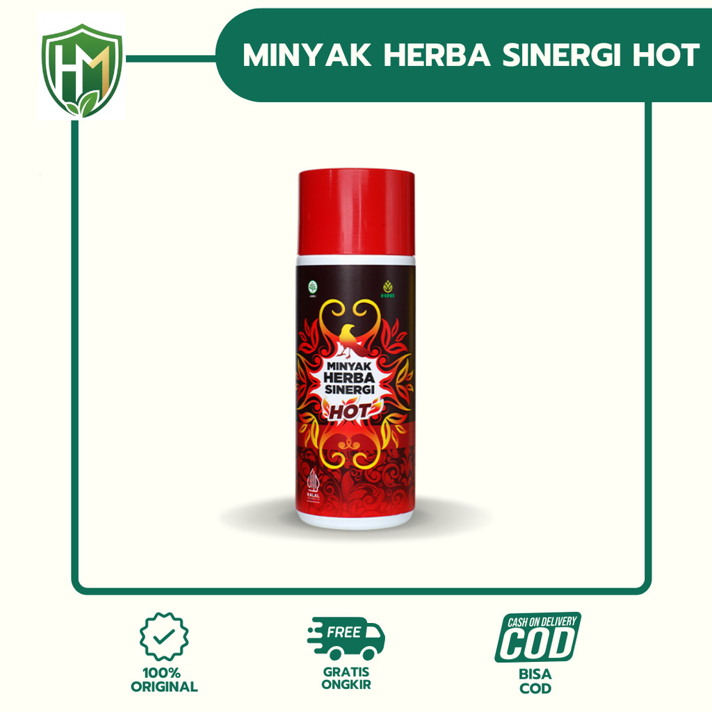 MINYAK HERBAL SINERGI HOT - Minyak Butbut Original 100% HNI HPAI - Minyak Urut Sakit Pinggang - Miny