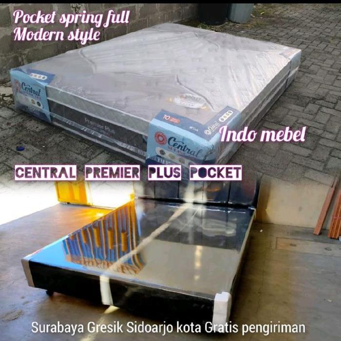 PROMO BIG Set Central premier plus pocket 140x200 kasur spring bed plus divan