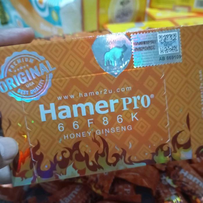 HamerPro Permen Orange Hamemer Pro 66F86K Honey Ginseng, Di Jamin Original Box Hologram, Isi 33 Pcs,