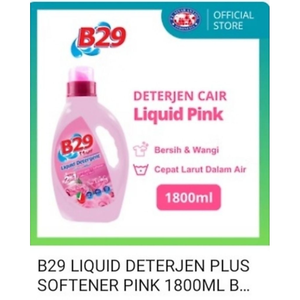 B 29 liquid detergent 1800ml Pink Botol/Sabun cuci cair untuk pakaian 1.8Liter Pin