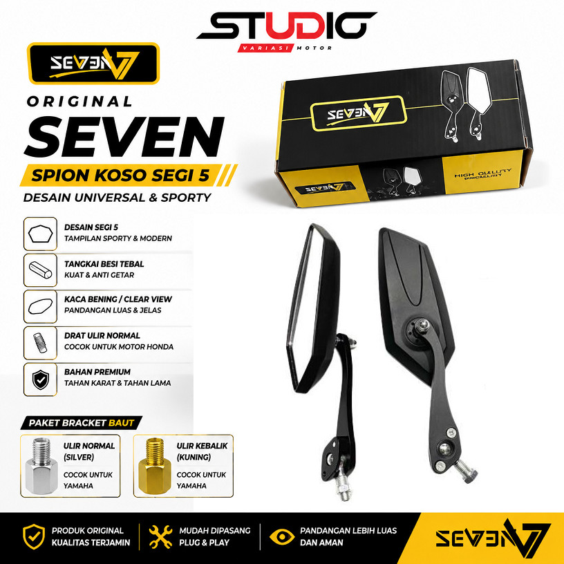 SEVEN  - Spion Koso Segi 5 Universal Sepeda Motor Original SEVEN Variasi Beat Vario Scoopy Nmax