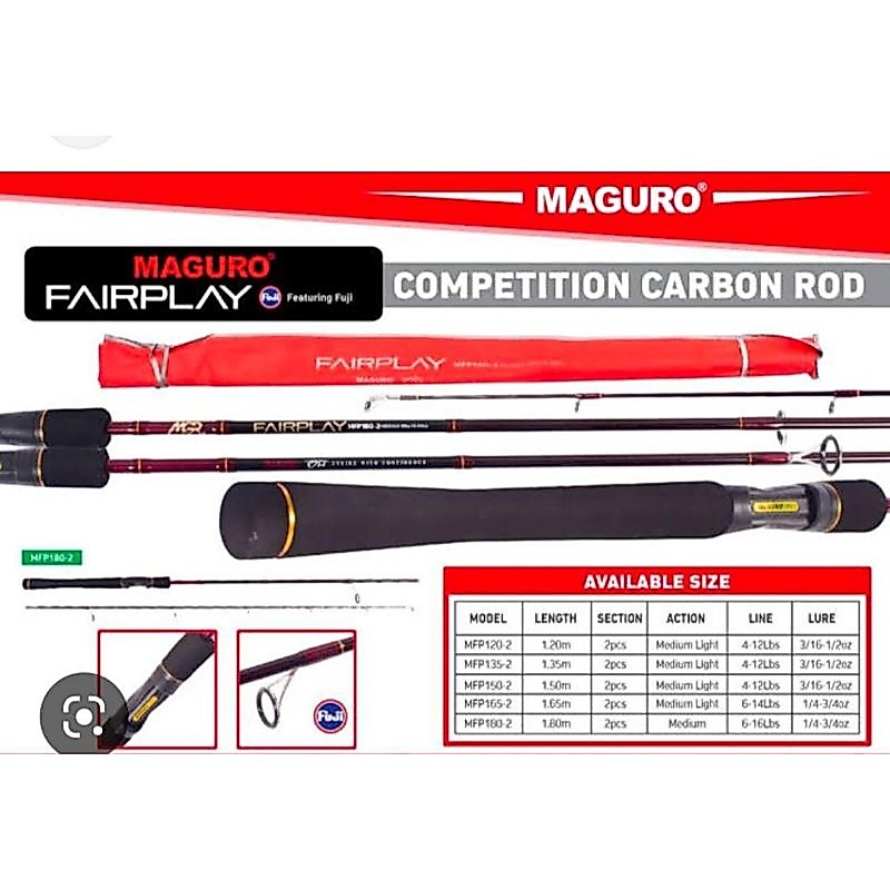 joran maguro fairplay 165 180 cm fair play joran carbon ikan mas