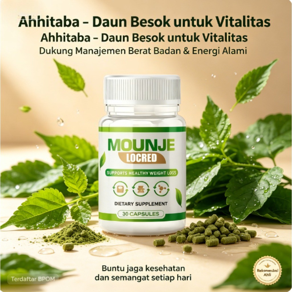 MOUNJE Pure Ashitaba Kapsul 30 Dukung Manajemen Berat Badan Sehat & Tingkatkan Energi dan Vitalitas 