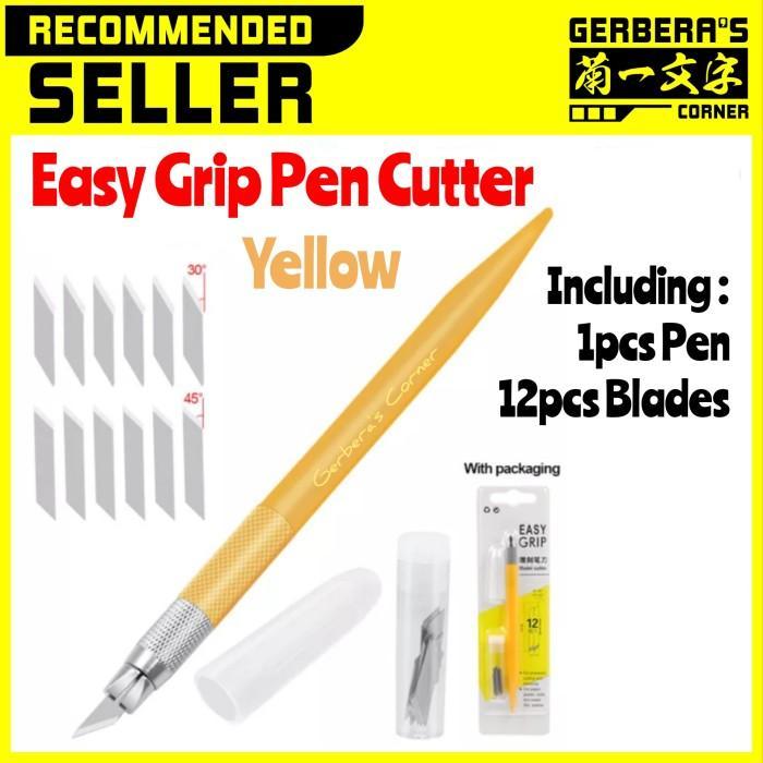 Pen Cutter Set High Quality Mirip Pen Cutter SDI Hobby Art Knife - Yellow