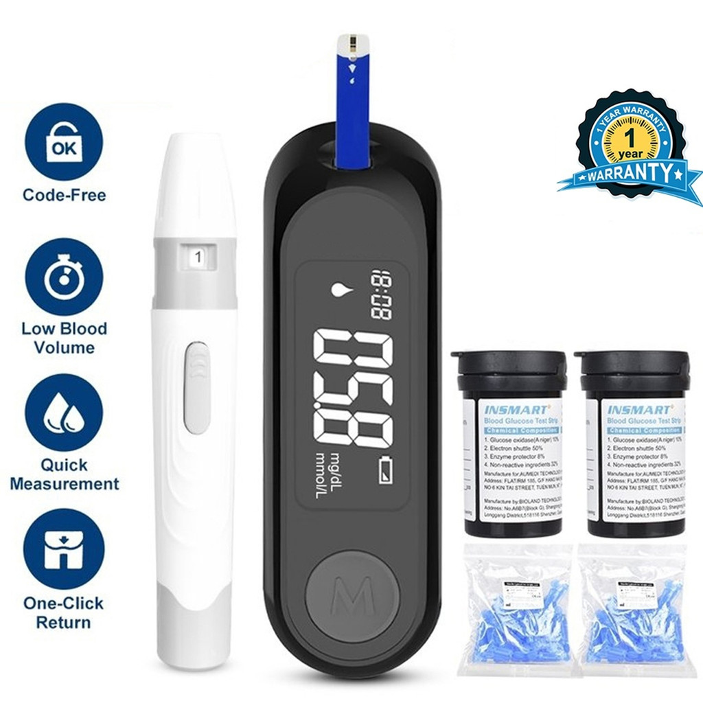 Blood Glucose Meter Diabetes Monitor Glucometer Blood Sugar Test Glucose Test Kit