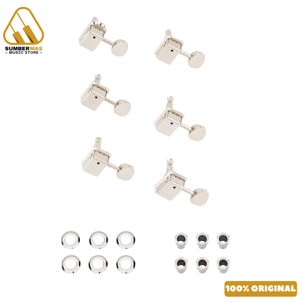 Fender ClassicGear Staggered Tuning Machine Set, Chrome - Dryer Tuning Peg Set Gitar