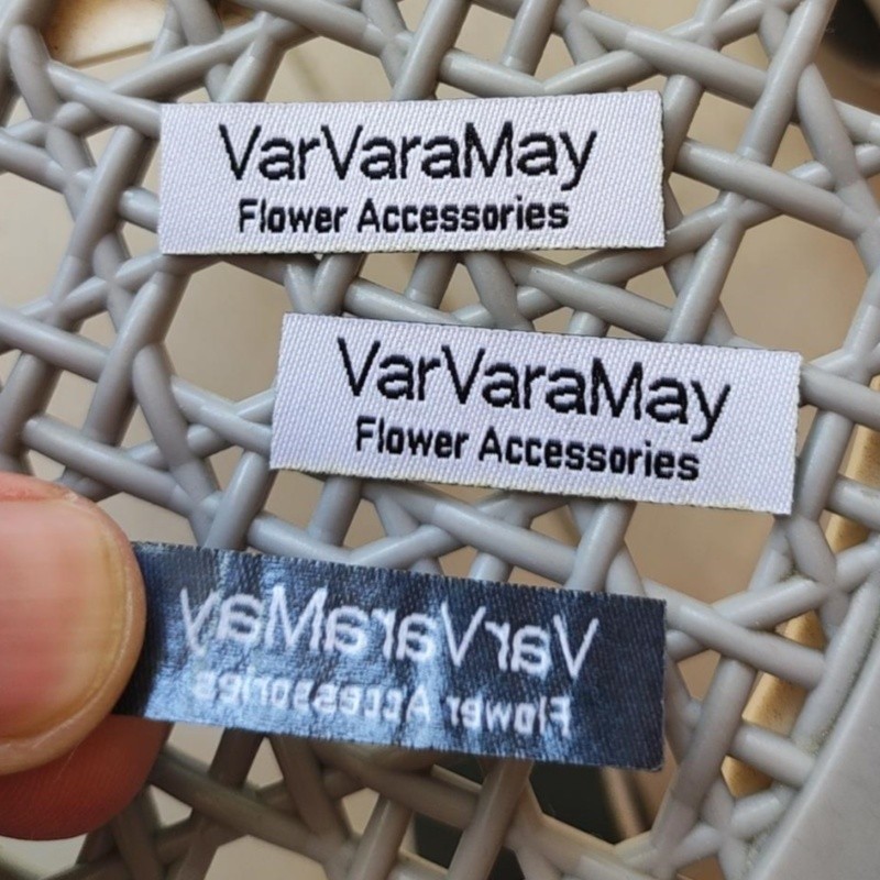 

500PCS Personalised Hot Iron on Label Custom 1.2 * 4 cm Ironing White Polyester Cloth Labels