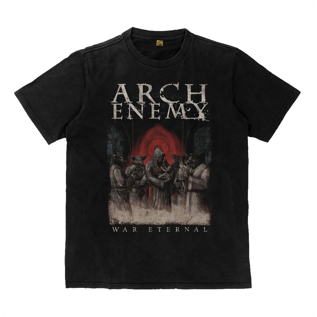 (COD) Kaos Arch Enemy Band Melodic Death Metal War Eternal Kaos Tebal T Shirt Flexinc 16s Heavyweigh
