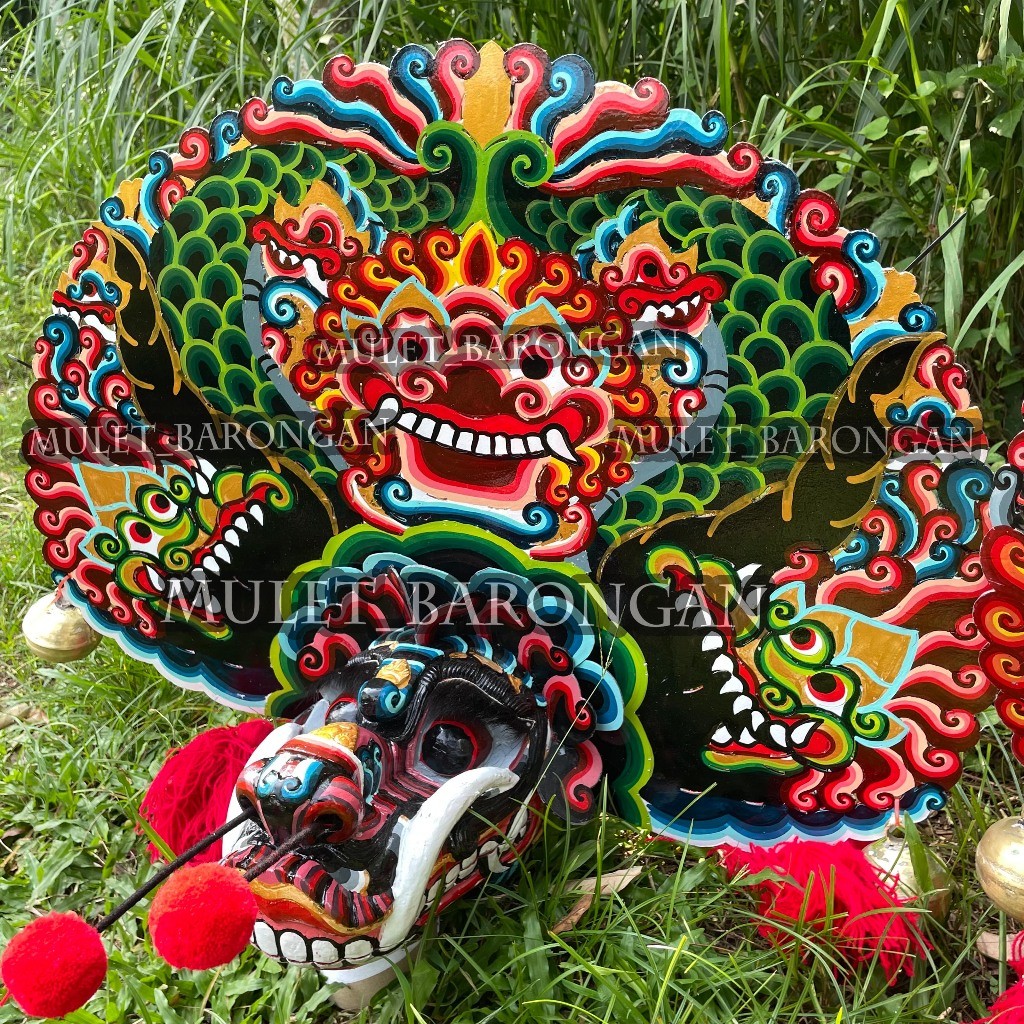 #@$ Barongan Hijau Siung Gantung Jamang Drem Ukuran 18an Full Tatah Free Kemul Shap $#