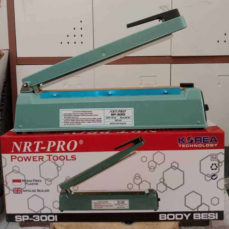 NRT-PRO Mesin press plastik 20cm, 30cm bodi besi & 20cm bodi plastik / Impulse sealer NRT-PRO