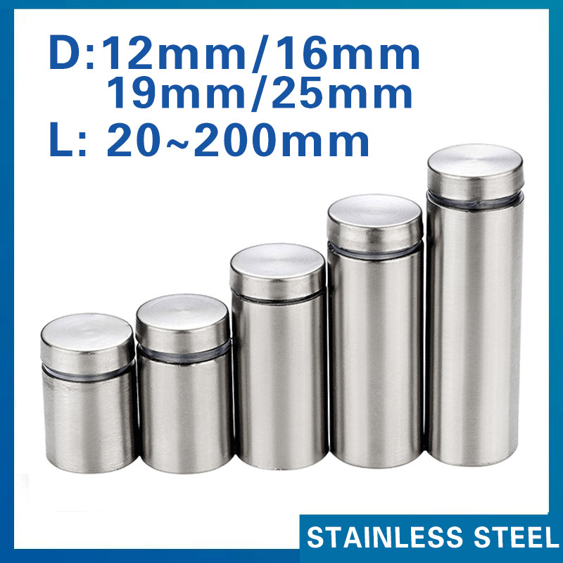 

4/ 6pcs glass fasteners durable stainless steel acrylic advertising bracket p billboard fixing screws bracket