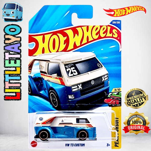 Hot Wheels Volkswagen VW T3 Custom Putih Biru Van Wagon