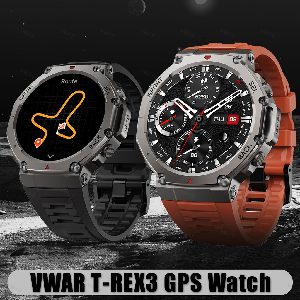 VWAR T-Rex 3 GPS Smart Watch 5 ATM Waterproof Built-in Dual-band GNSS Compass Military Sport Smartwa