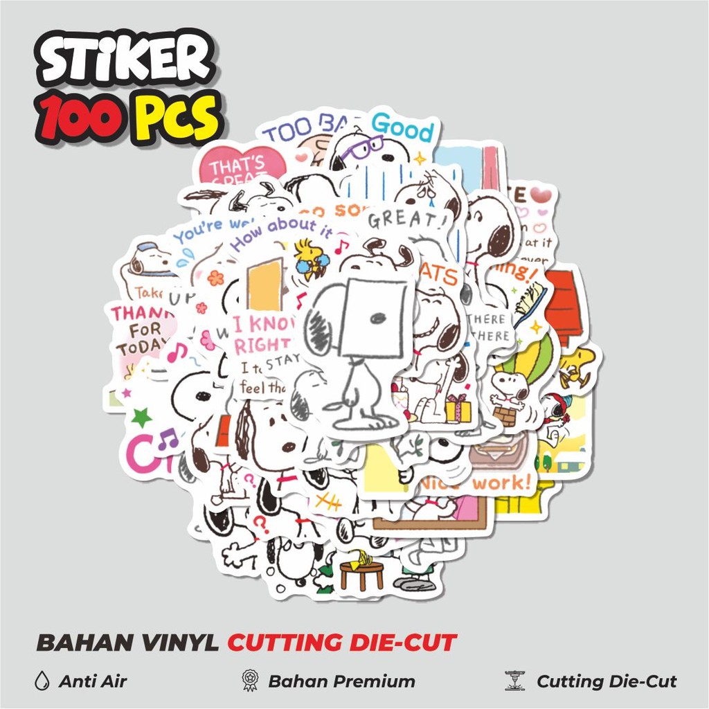 

Terbaru! 50 pcs Stiker Kartun Snoopy V5 Dekorasi Lucu Kreatif untuk Notebook, Skateboard, HP