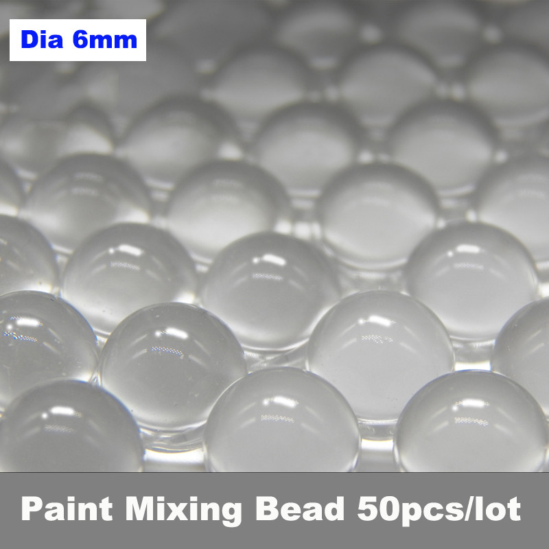 

50pcs/pack Stir Glass Beads for Military Model Coloring with Special Paint Mixing Palette Dia 6mm