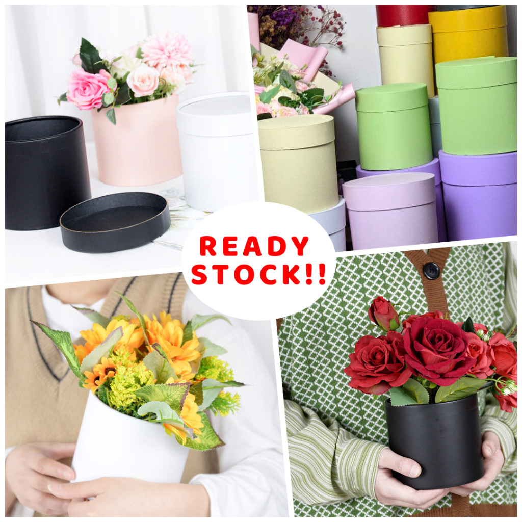 

Mini Round Bloom Box Diameter 11 cm/ Bloom box Bunga/box buket balon/Blooming box