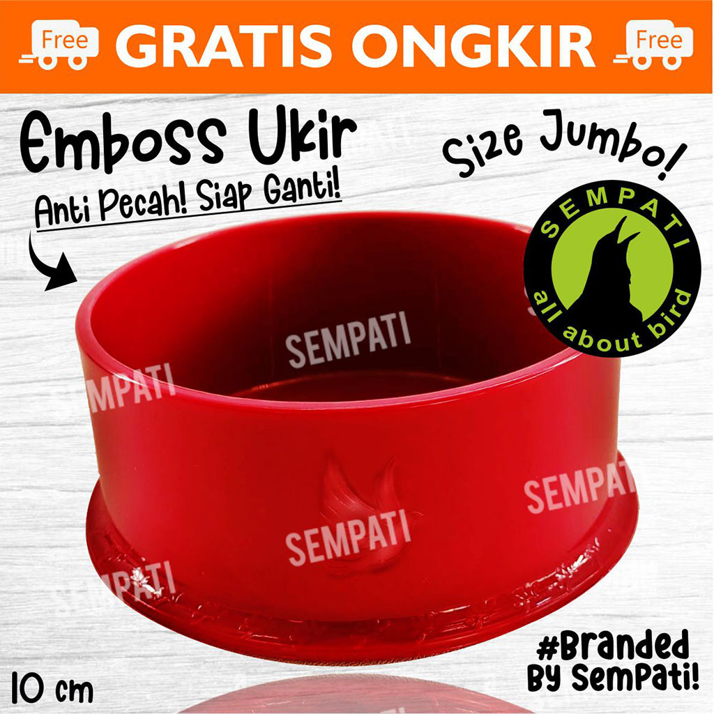 SEMPATI Tm Cepuk Emboss Ukir Merpati Wadah Tempat Makan Minum Burung Merpati Lomba Kolong Pos Tompra