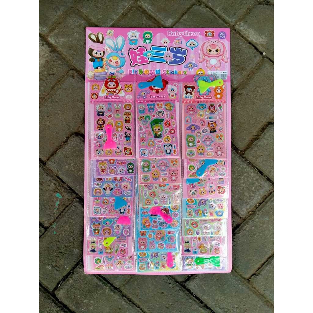 

[ ZAGI COLLECTION ] STIKER BABYTHREE SOROK / STIKER DIY BABYTHREE / STIKER BABYTHREE SPATULA
