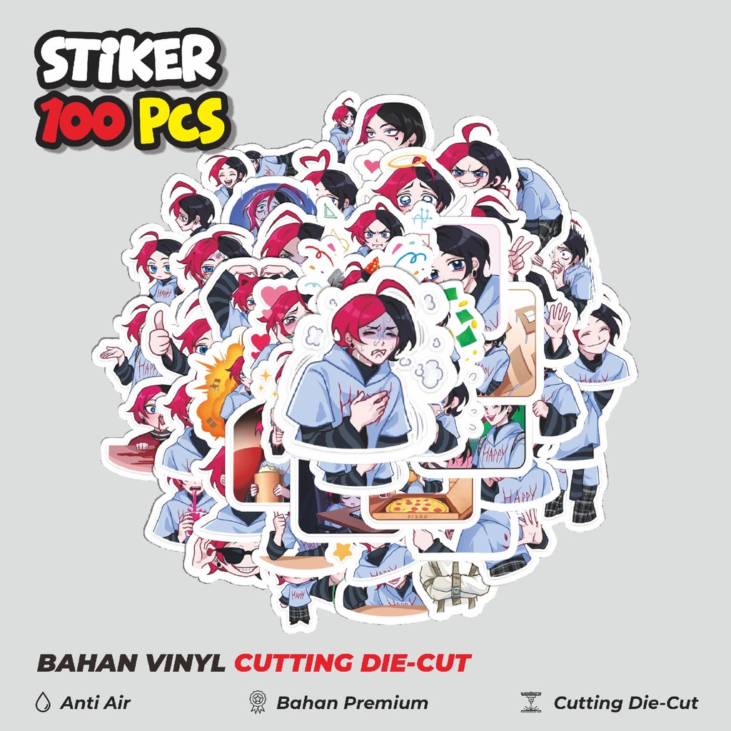 

Terbaru! 50 pcs Stiker Kartun Schollboy Chic Dekorasi Lucu Kreatif untuk Notebook, Skateboard, HP