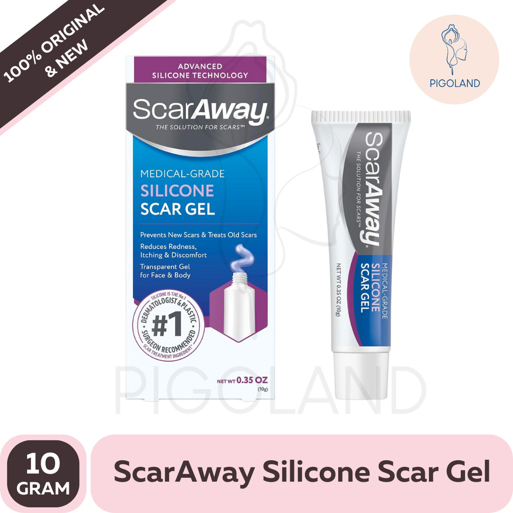 ScarAway Scar Away Silicone Scar Gel Hypertrophic Keloid Pemudar Penghilang Penyamar Bekas Luka ORI 