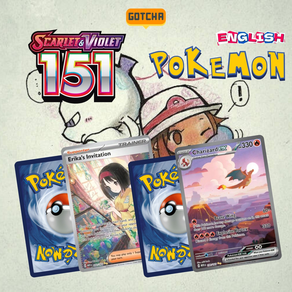 Kartu TCG Pokemon 151 (MEW) HOLOGRAM REPLIKA English Version