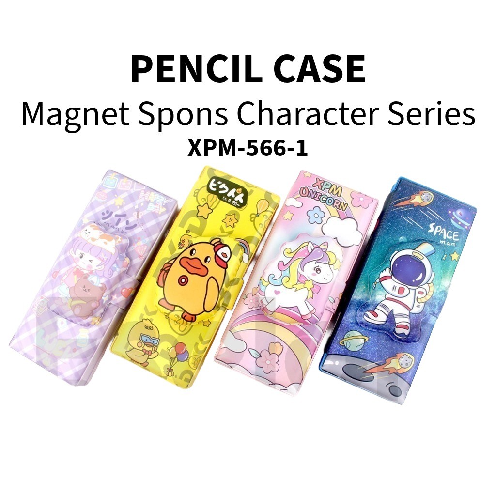 

❤️️Kotak Pensil Magnet SPONS CLIP Karakter / Tempat Pensil XPM-566-1❤️️